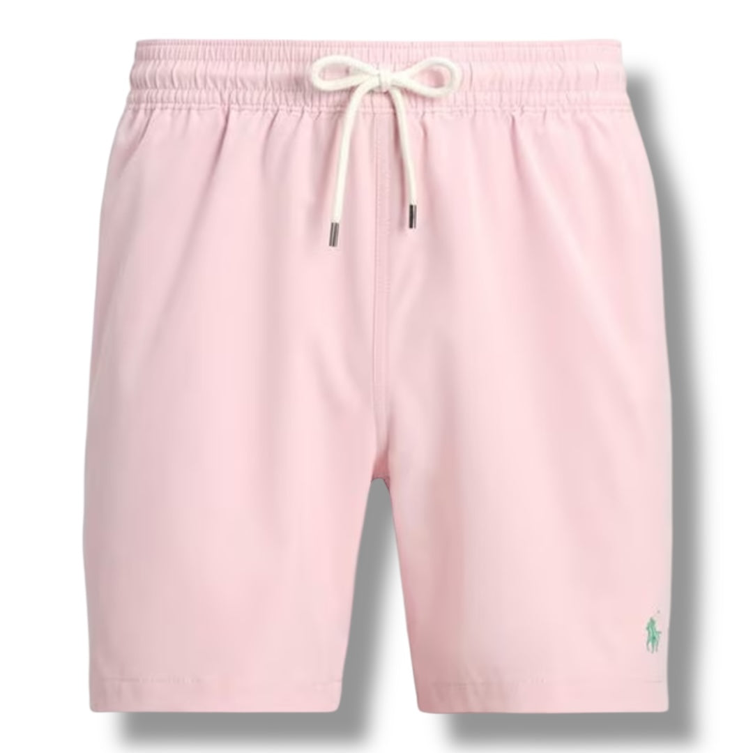 RALPH LAUREN LOGO SWIM SHORTS LIGHT PINK