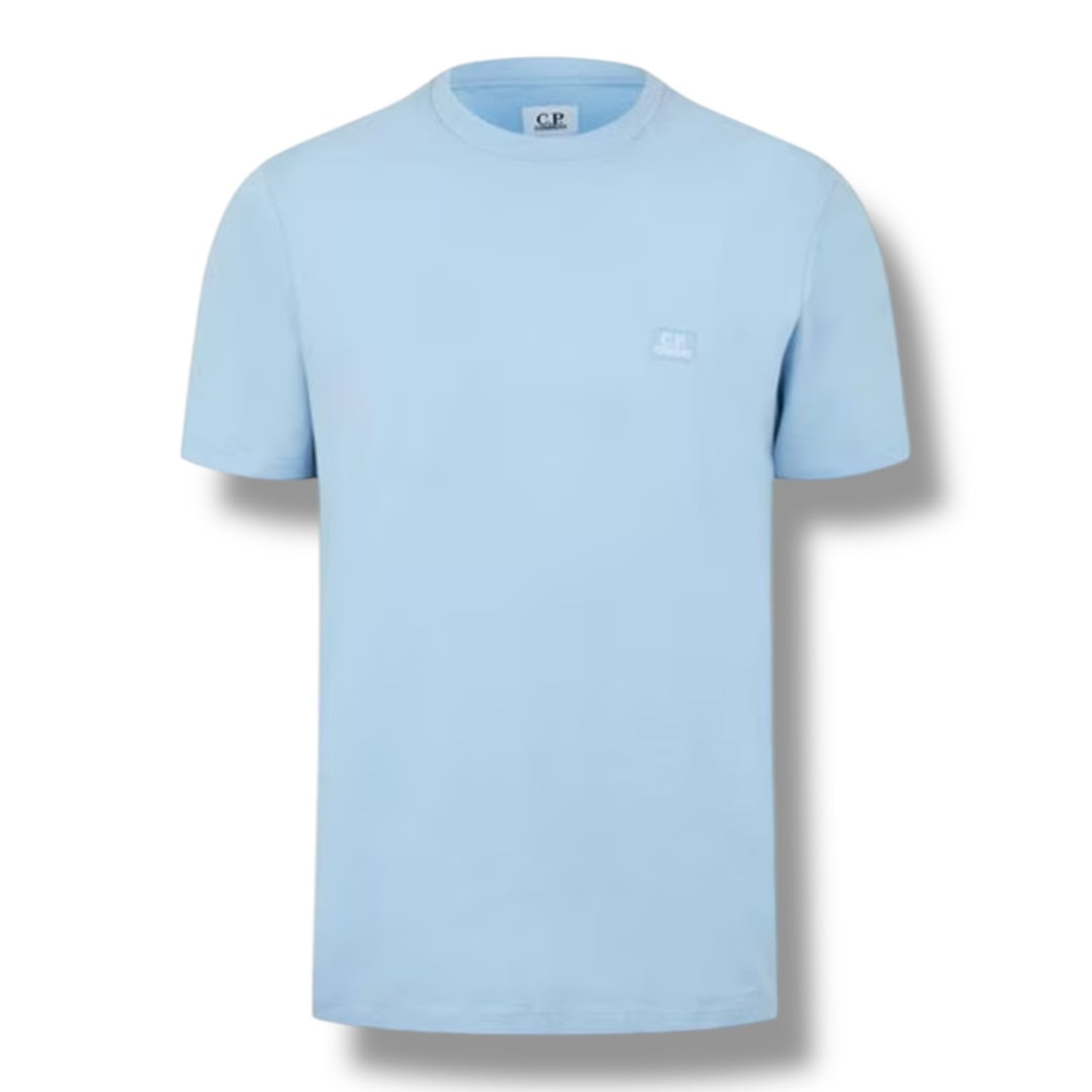 CP COMPANY EMBROIDERED LOGO T-SHIRT SKY BLUE