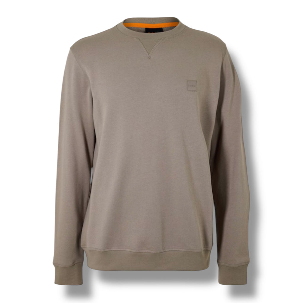 HUGO BOSS PATCH LOGO SWEATSHIRT BEIGE