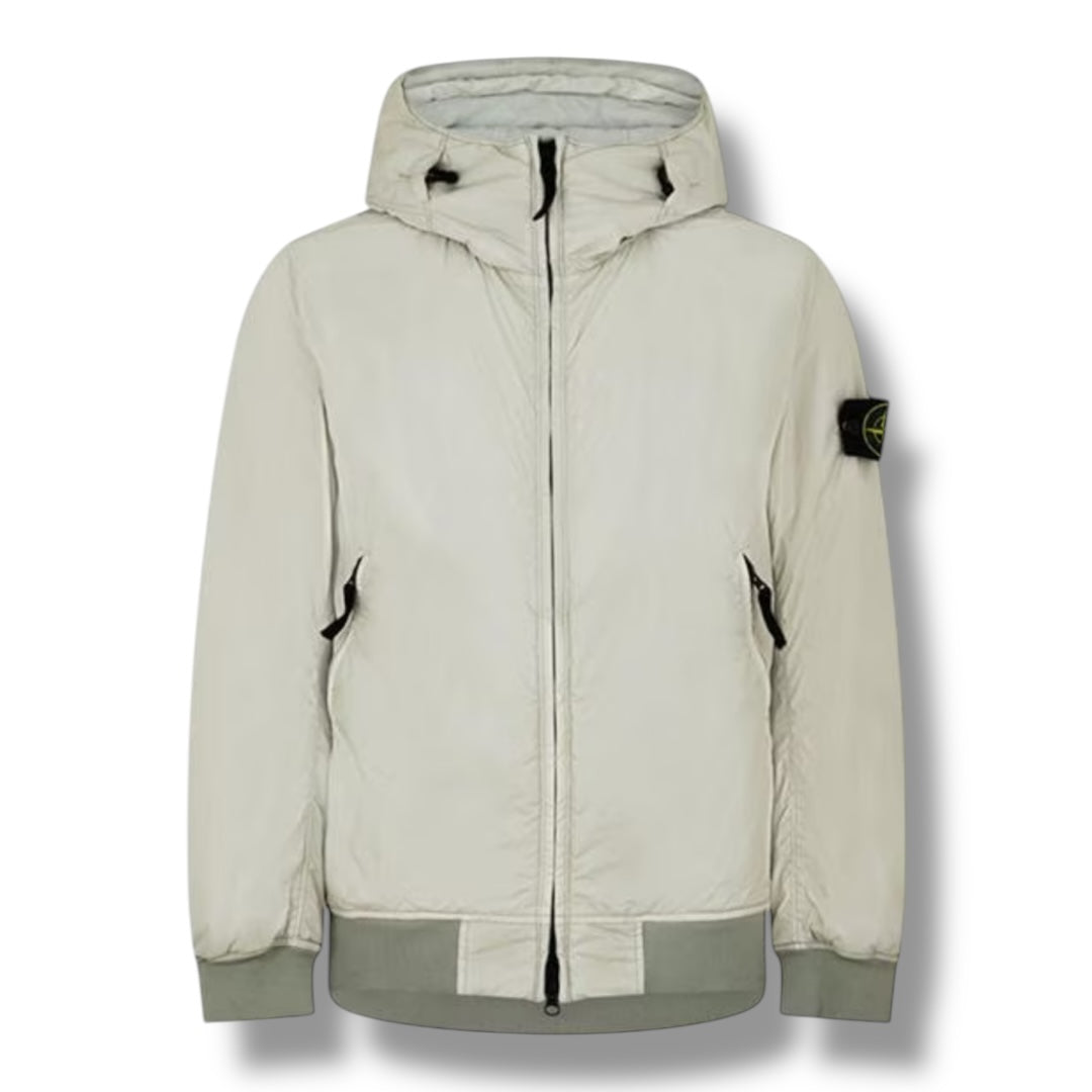 STONE ISLAND CRINKLE REPS NY HOODED JACKET STUCCO BEIGE