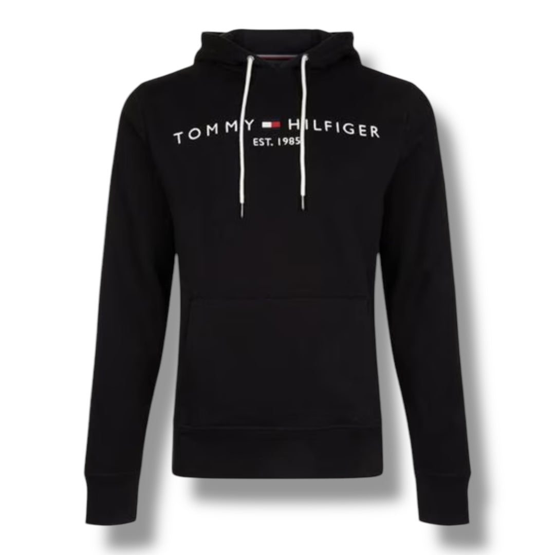 TOMMY HILFIGER MIDDLE LOGO OTTH HOODED SWEATSHIRT BLACK
