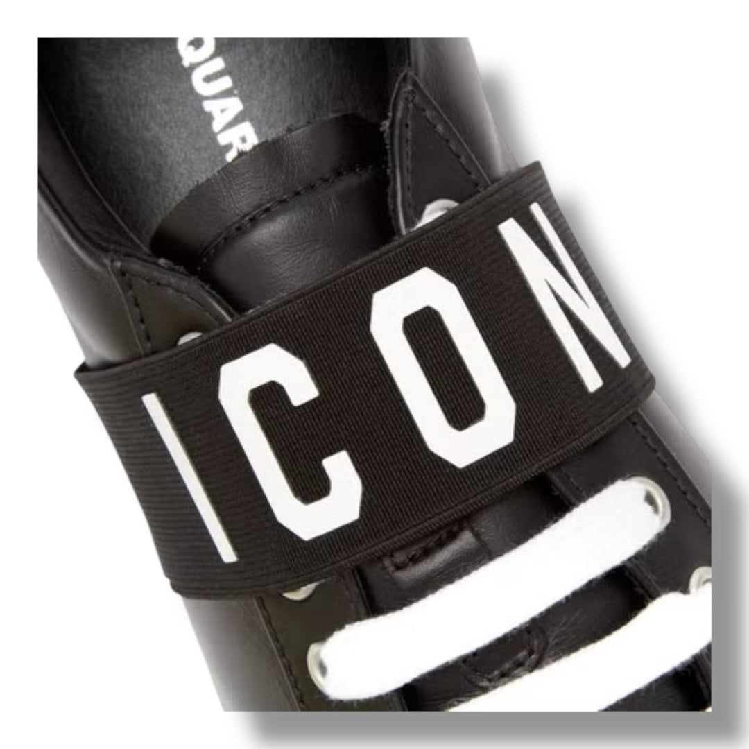 DSQUARED2 ICON STRAP TRAINERS BLACK