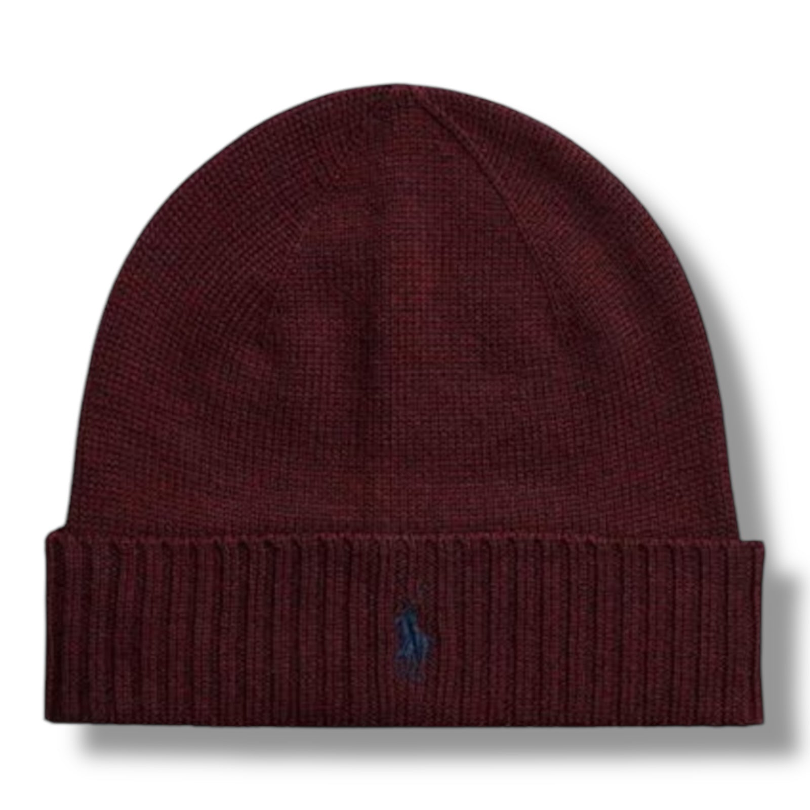 RALPH LAUREN BEANIE HAT BURGUNDY