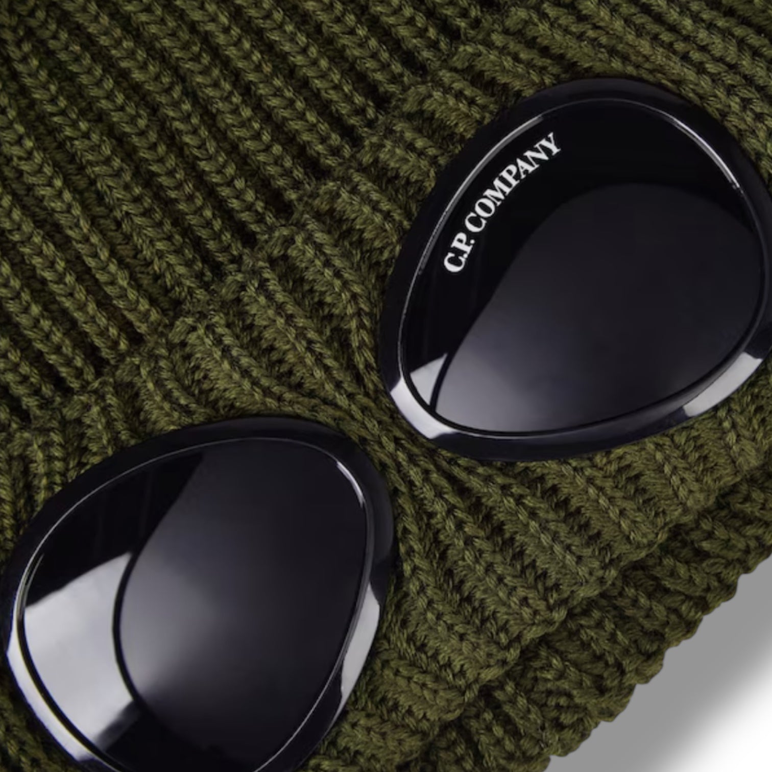 CP COMPANY GOOGLE BEANIE HAT IVY GREEN