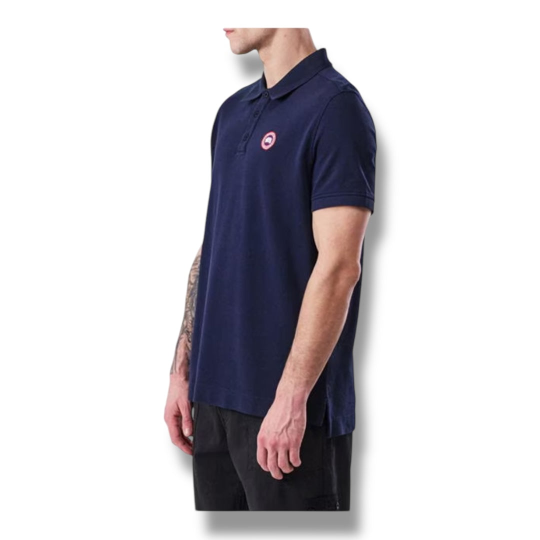 CANADA GOOSE PATCH POLO SHIRT NAVY BLUE