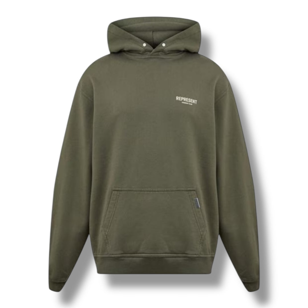REPRESENT OWNERS CLUB OTTH HOODIE OLIVE GREEN