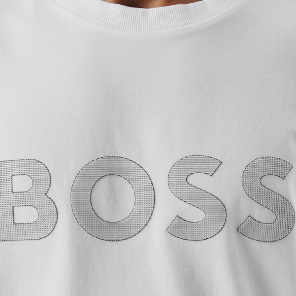 HUGO BOSS CLASSIC LOGO T-SHIRT & SWIM SHORTS SET WHITE & GREY