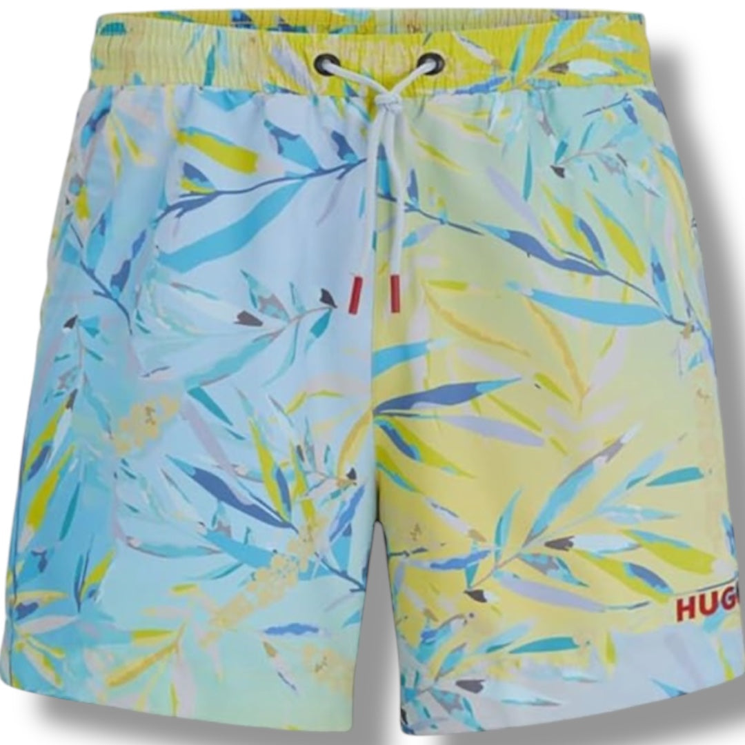 HUGO FLORAL SWIM SHORTS YELLOW * SALE *