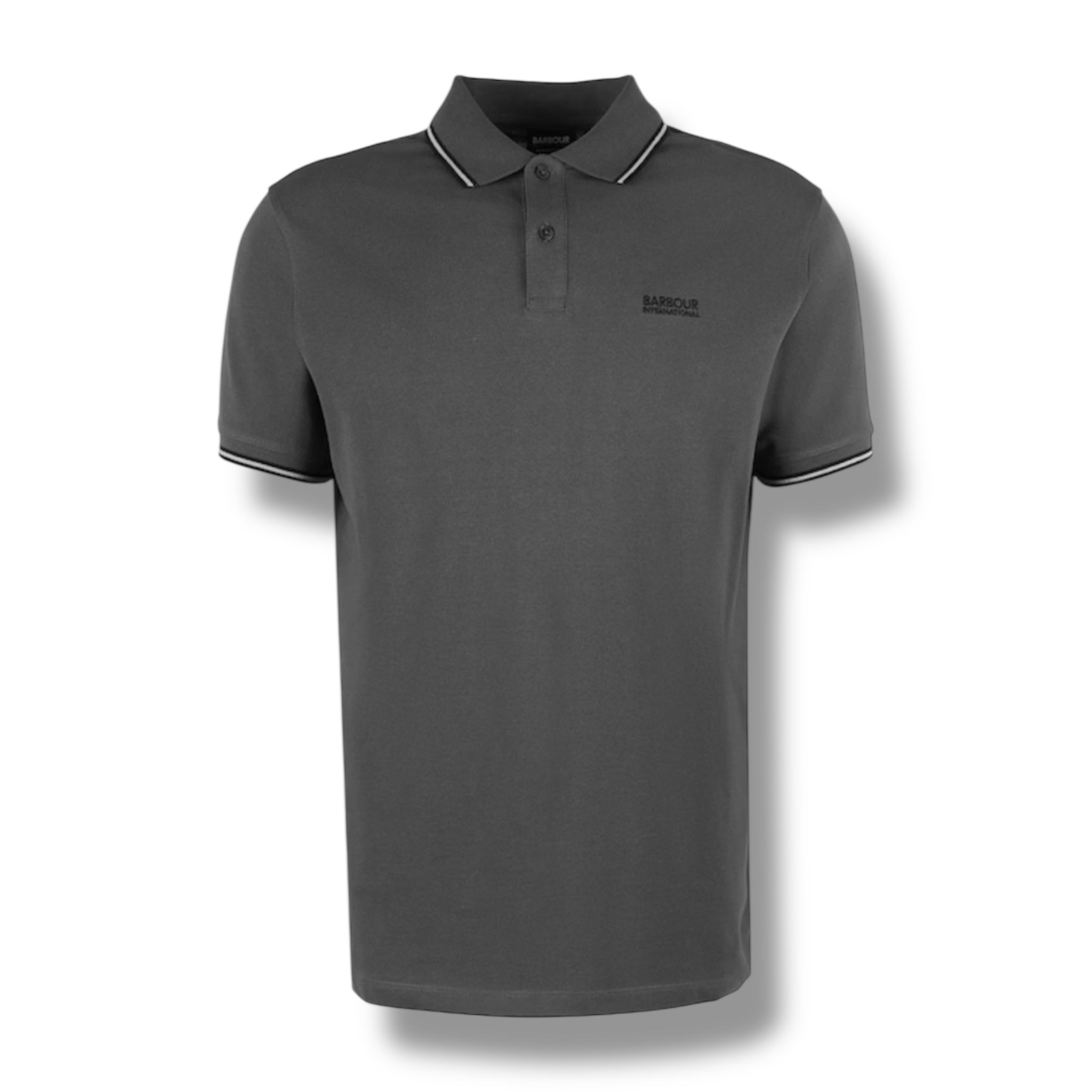 BARBOUR INTERNATIONAL POLO SHIRT DARK GREY