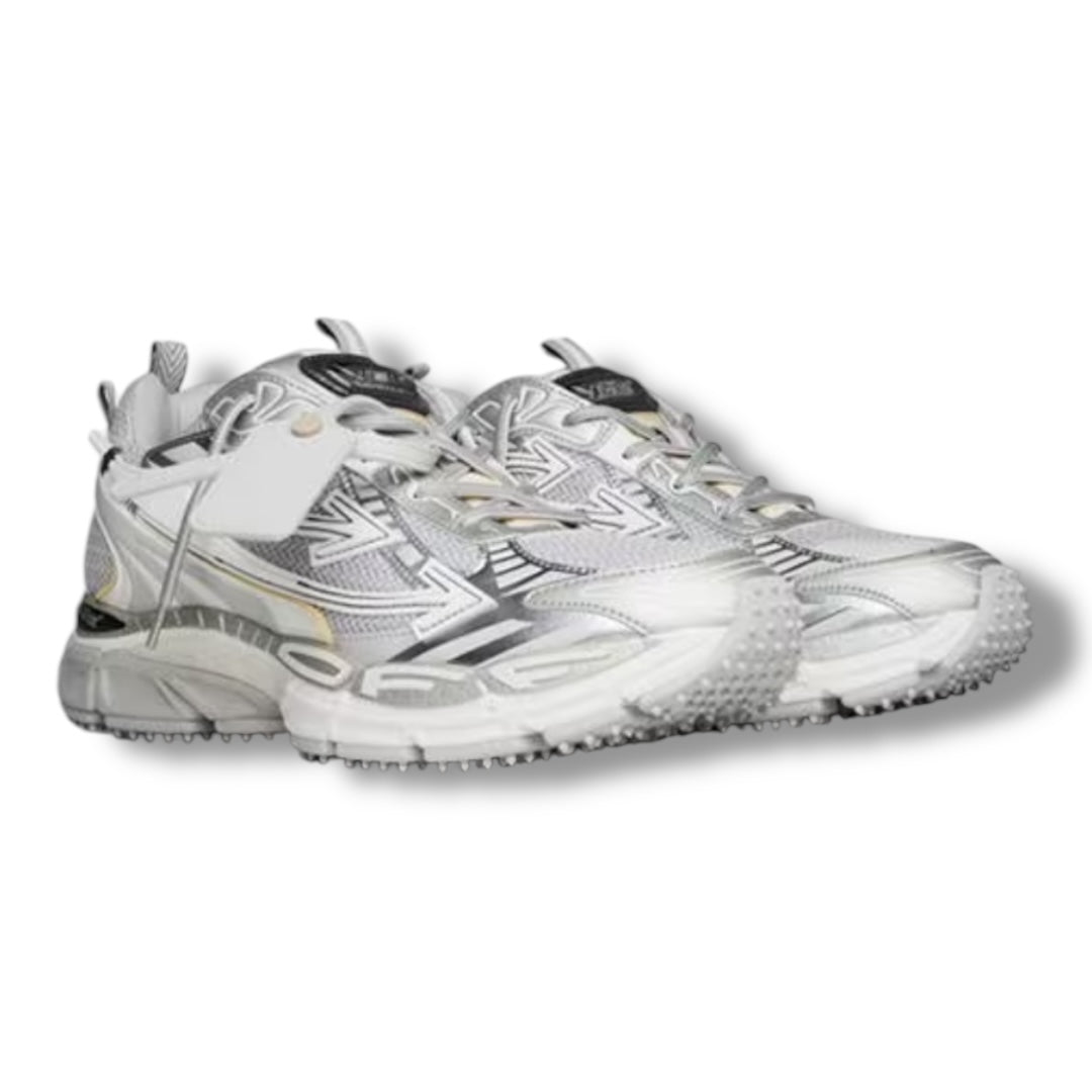 OFF WHITE BE RIGHT BACK TRAINERS GREY / SILVER