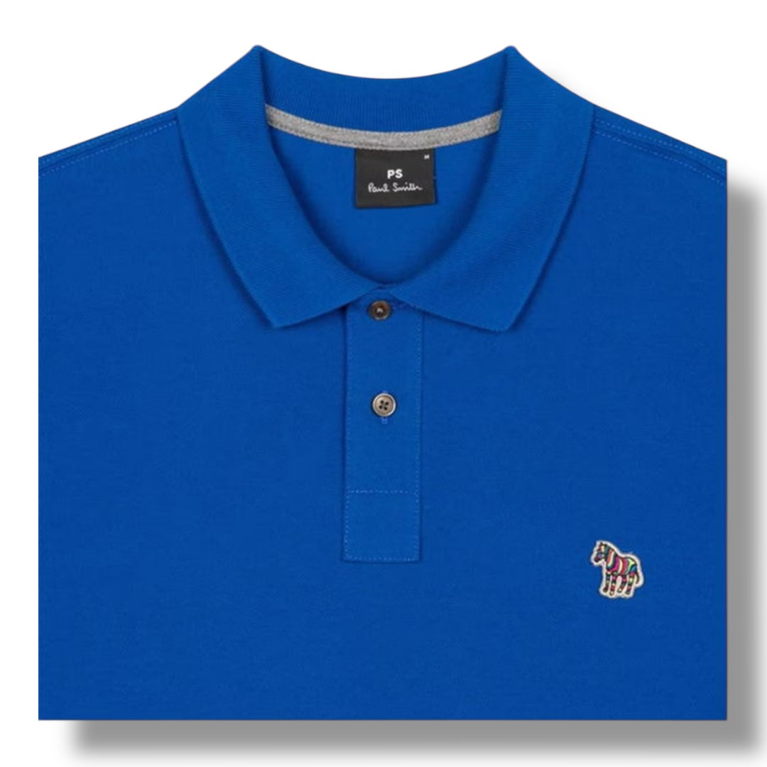 PAUL SMITH ZEBRA POLO SHIRT ROYAL BLUE