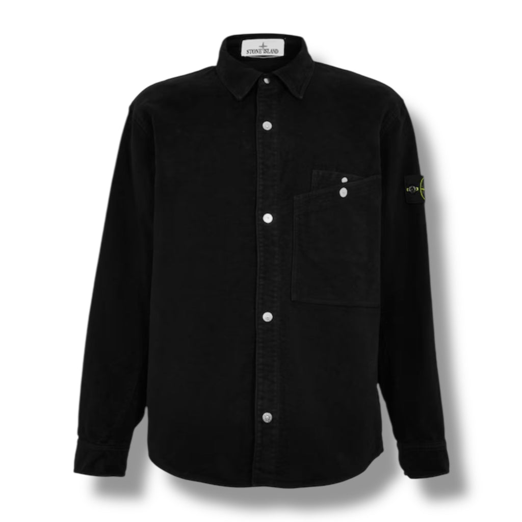 STONE ISLAND MSKIN OVERSHIRT BLACK