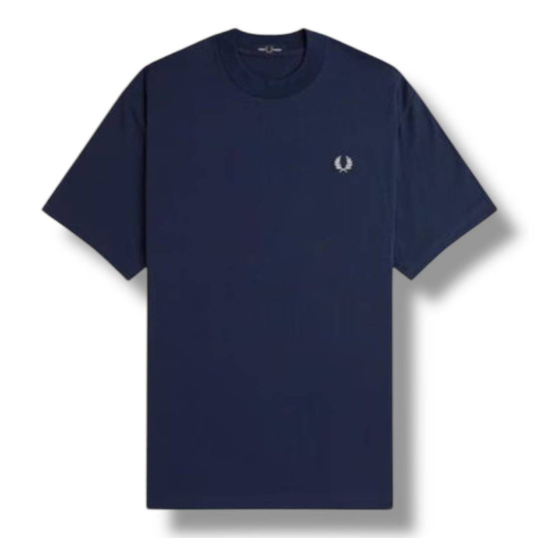 FRED PERRY EMBROIDERED CLUB T-SHIRT NAVY BLUE