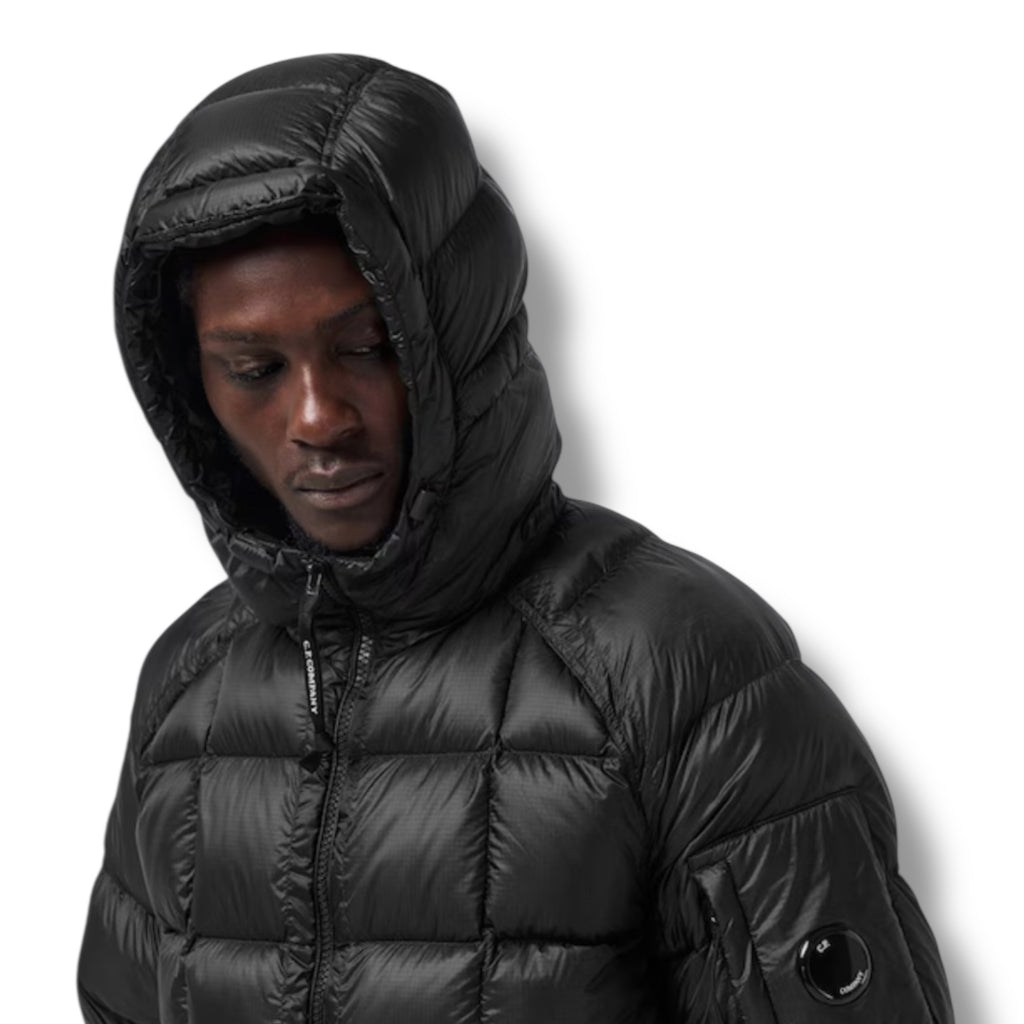 CP COMPANY DD SHELL LENS DOWN PUFFER JACKET BLACK