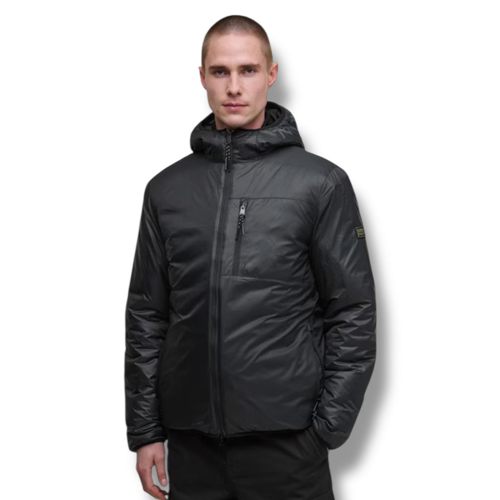 BARBOUR INTERNATIONAL LUMLEY HOODED PADDED JACKET BLACK