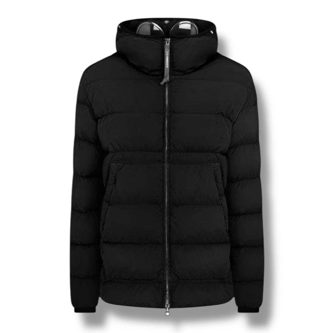 CP COMPANY CHROME-R GOGGLE DOWN JACKET BLACK