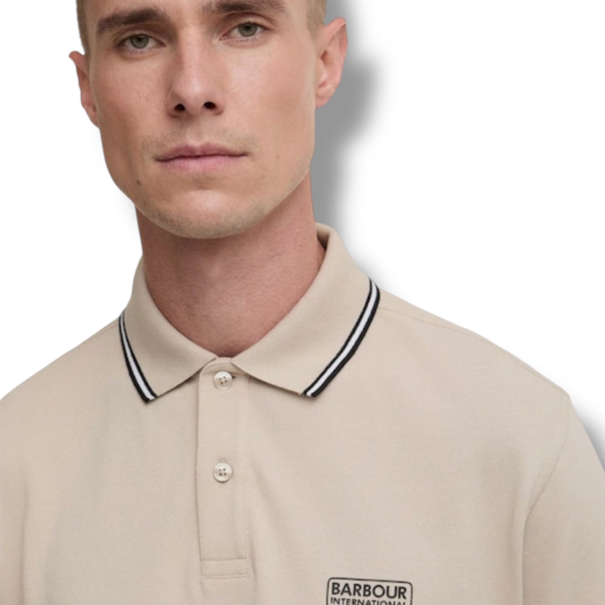 BARBOUR INTERNATIONAL POLO SHIRT BEIGE