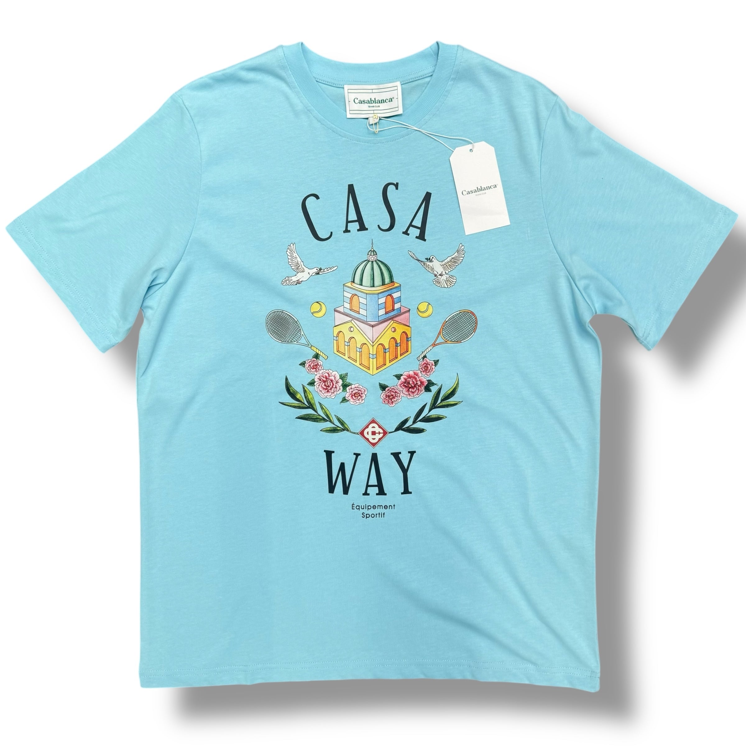 CASABLANCA CASA WAY T-SHIRT BLUE