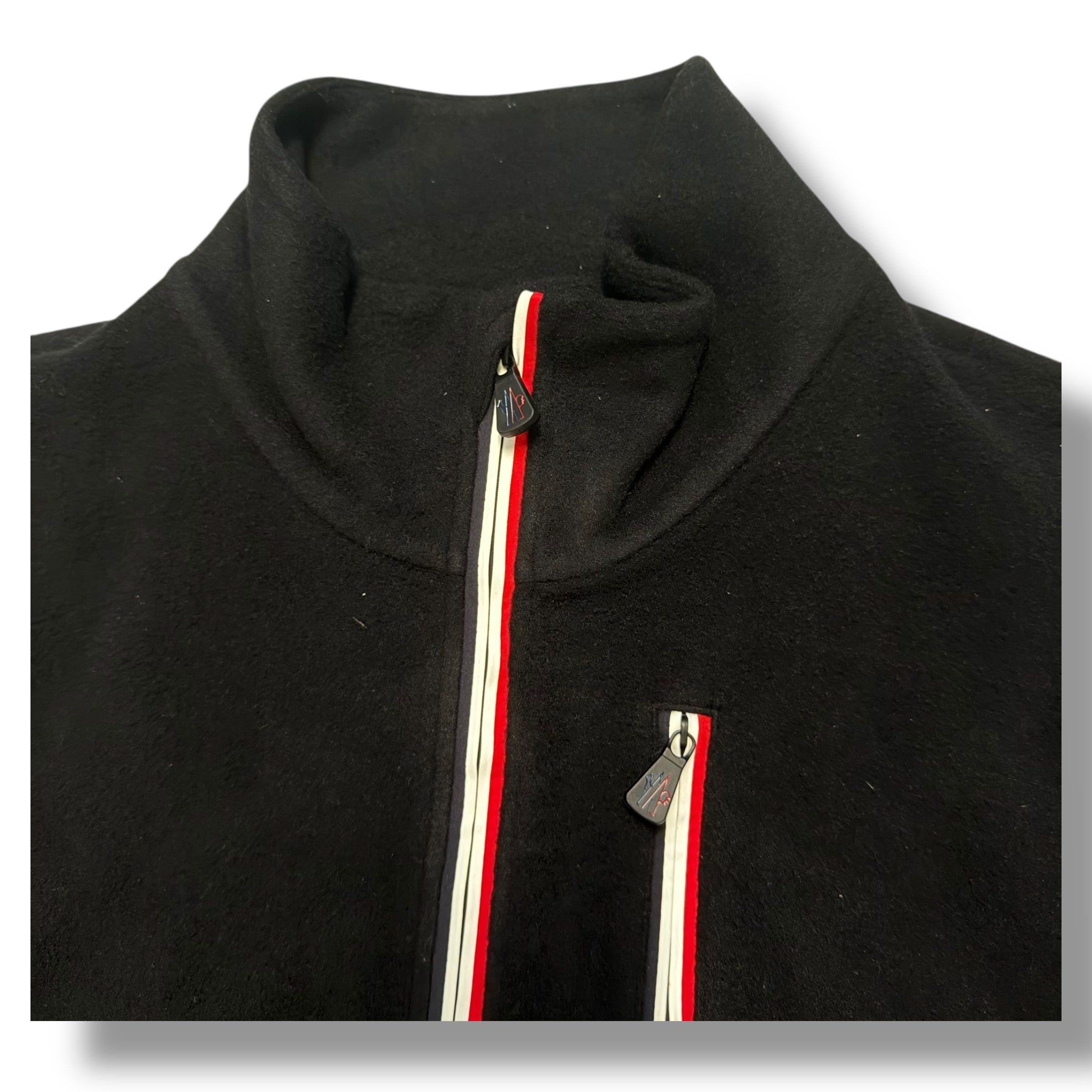 MONCLER GRENOBLE 1/4 ZIP FLEECE BLACK
