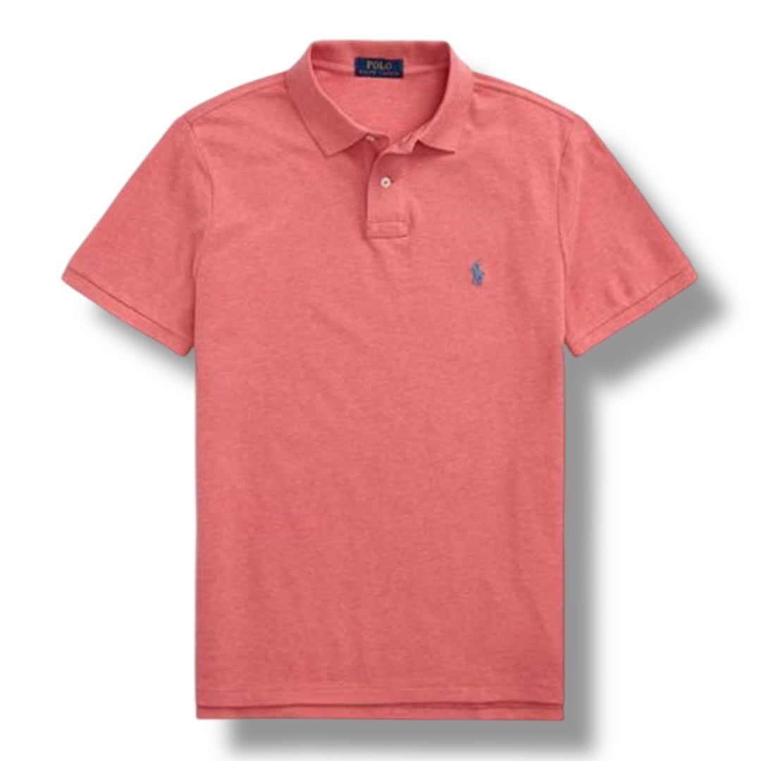 RALPH LAUREN CUSTOM FIT POLO SHIRT ROSE RED