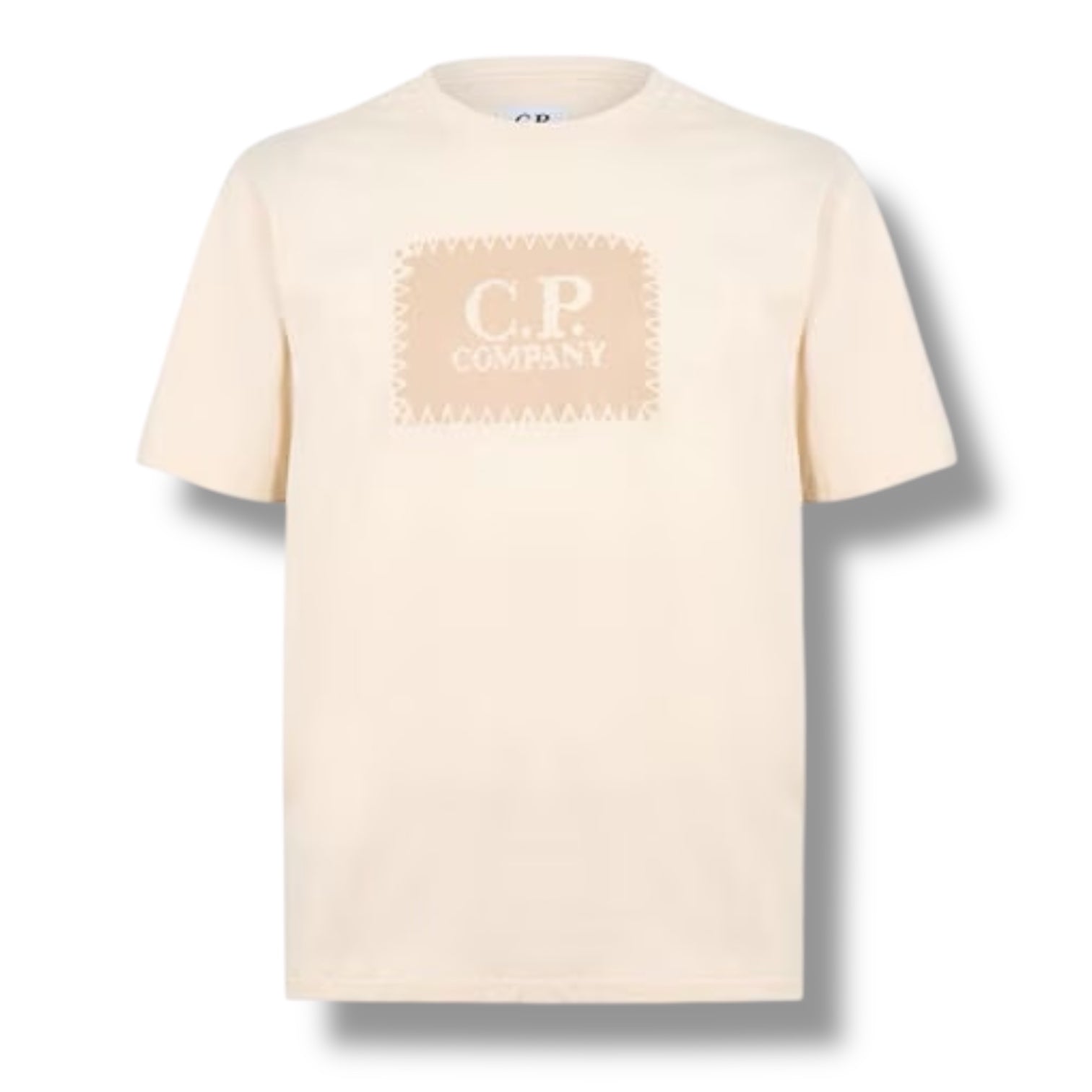 CP COMPANY STAMP LOGO T-SHIRT LIGHT BEIGE