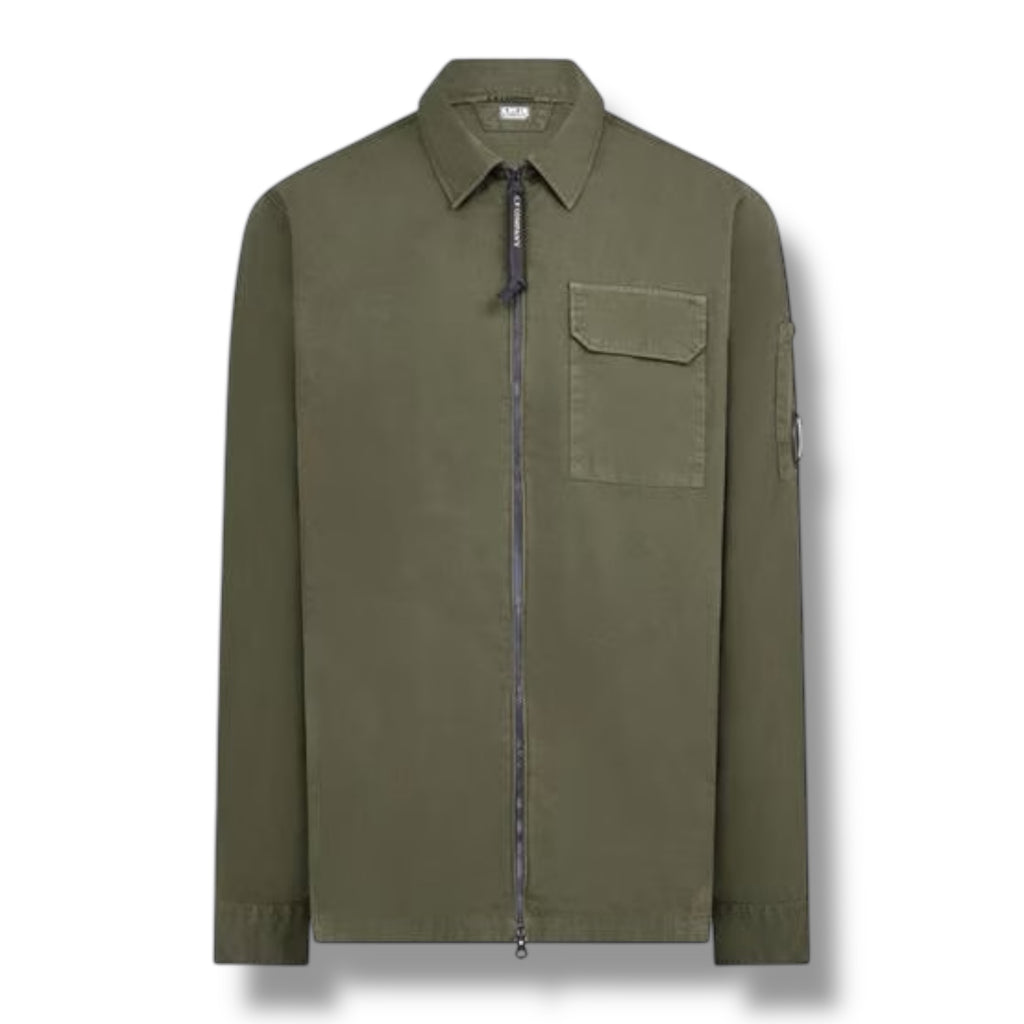 CP COMPANY LENS OVERSHIRT IVY GREEN
