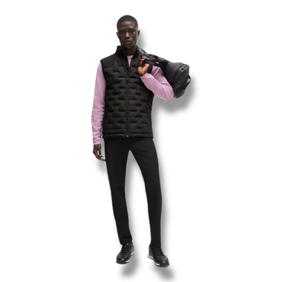 HUGO BOSS THEO TECH LIGHTWEIGHT PADDED GILET BLACK