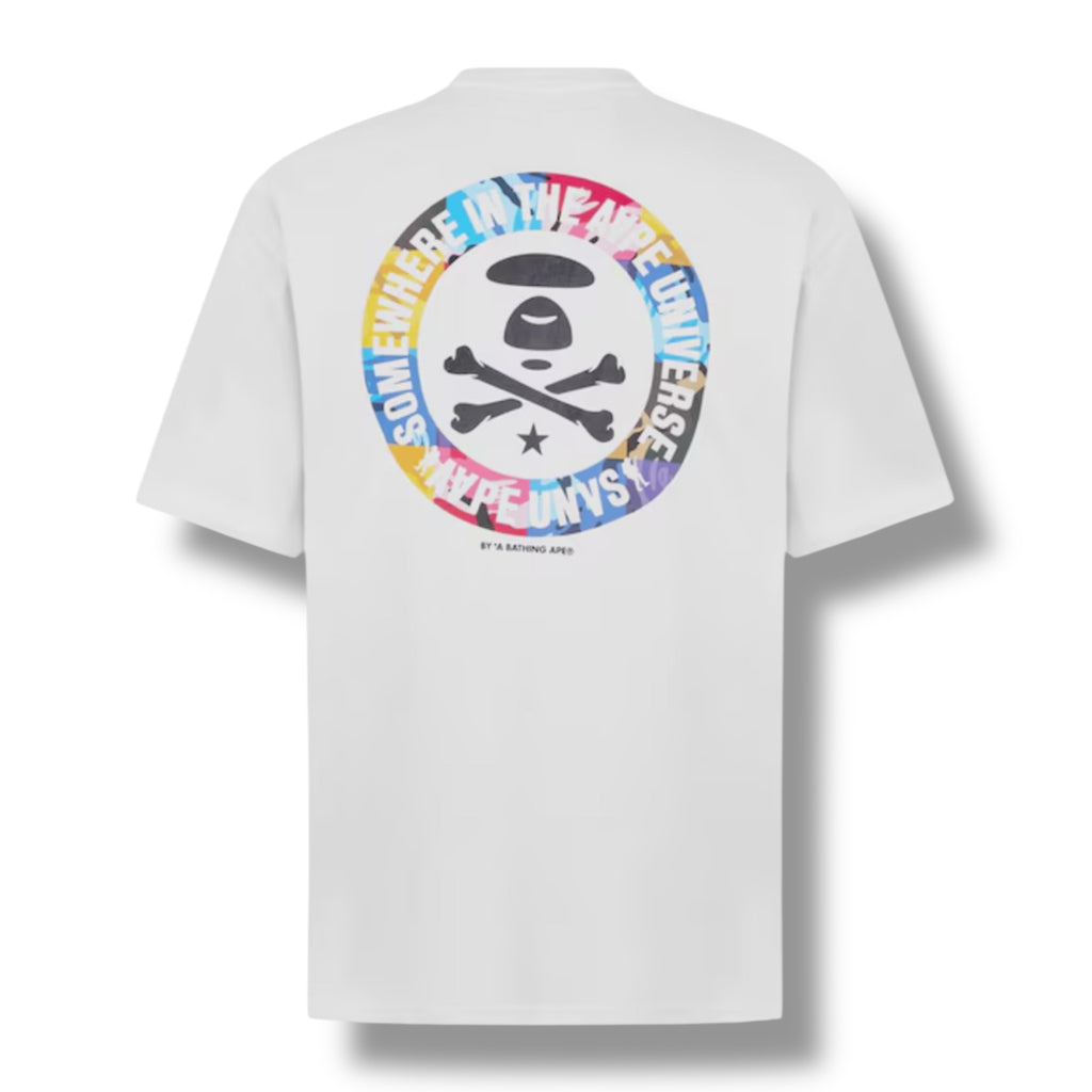A BATHING APE AAPE UNIVERSE BONES T-SHIRT WHITE