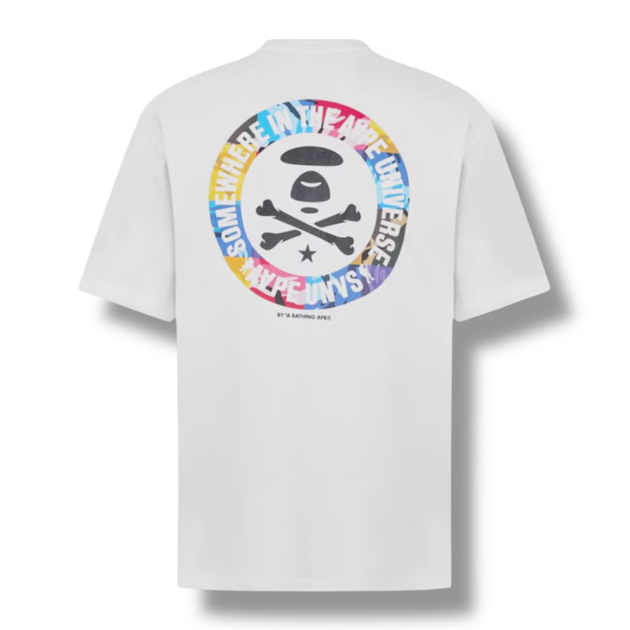 A BATHING APE AAPE UNIVERSE BONES T-SHIRT WHITE