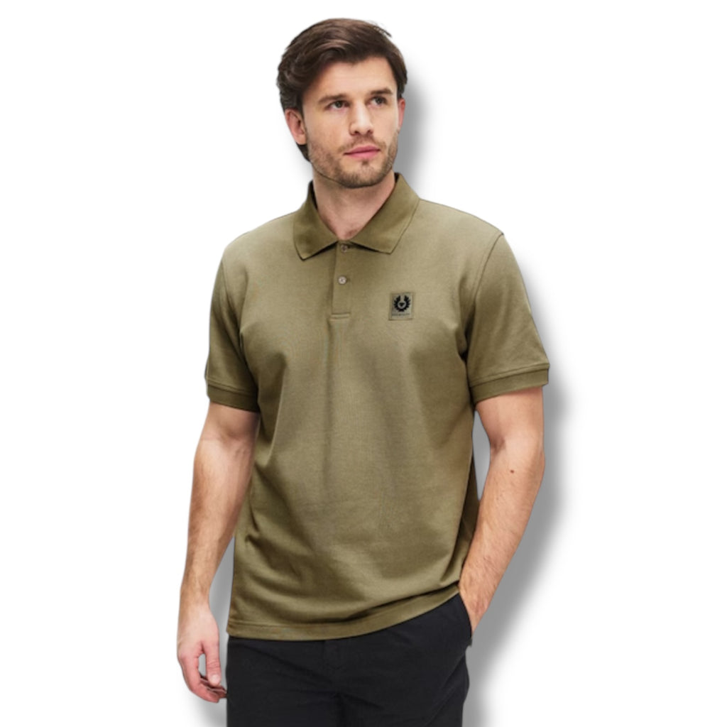 BELSTAFF PATCH LOGO POLO SHIRT ARMY GREEN