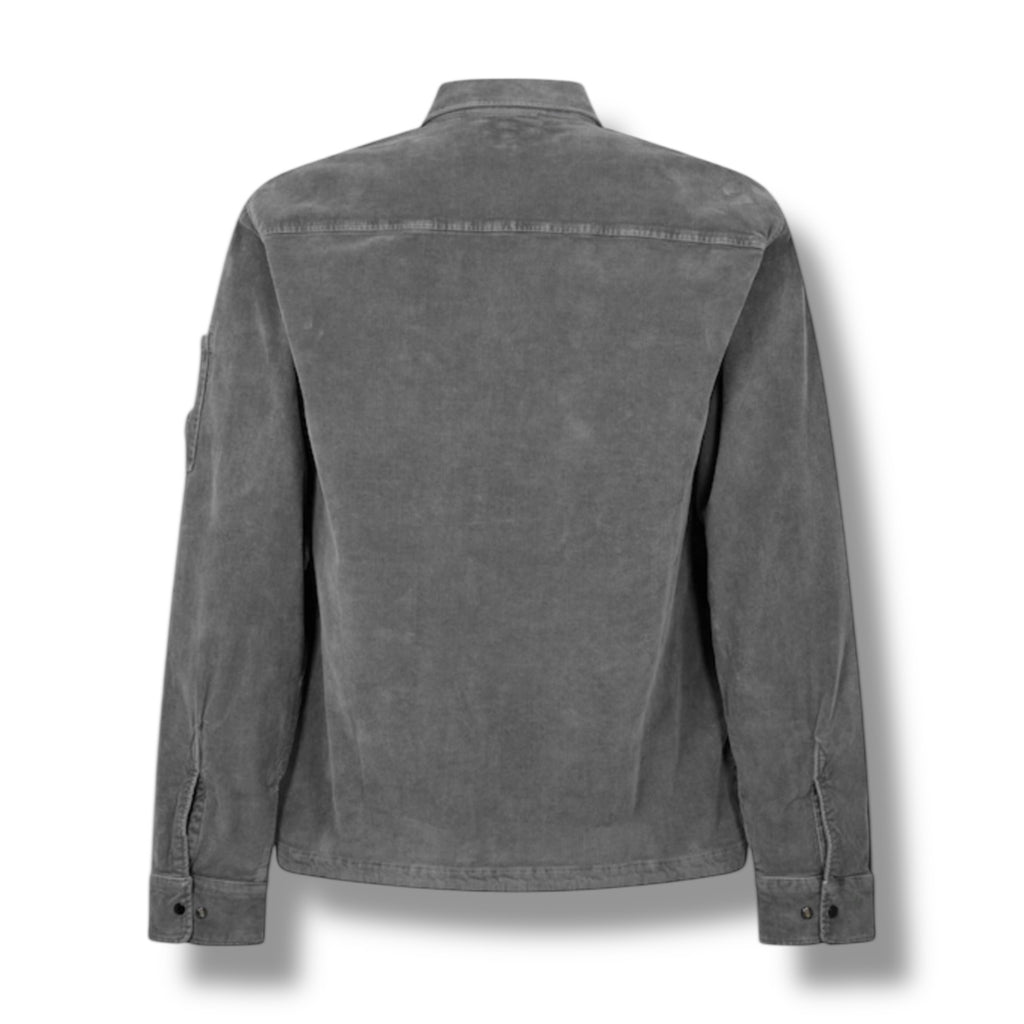 CP COMPANY LENS CORDUROY OVERSHIRT SHADOW GREY