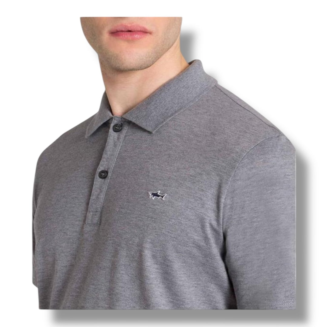 PAUL & SHARK LOGO POLO SHIRT GREY