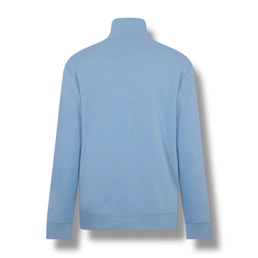 HUGO BOSS PATCH LOGO 1/4 ZIP SWEATSHIRT SKY BLUE