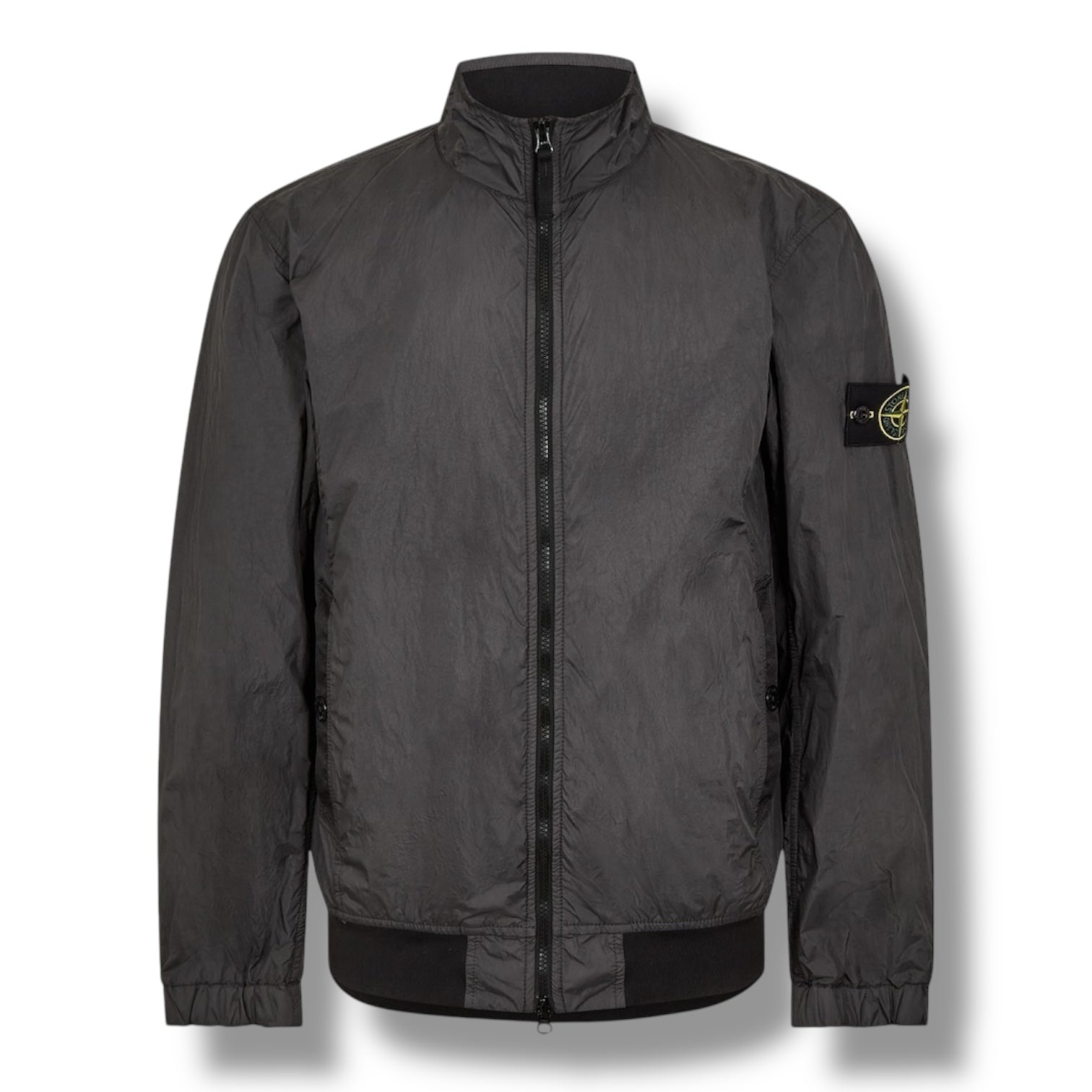 STONE ISLAND CRINKLE REPS BOMBER JACKET CHARCOAL GREY