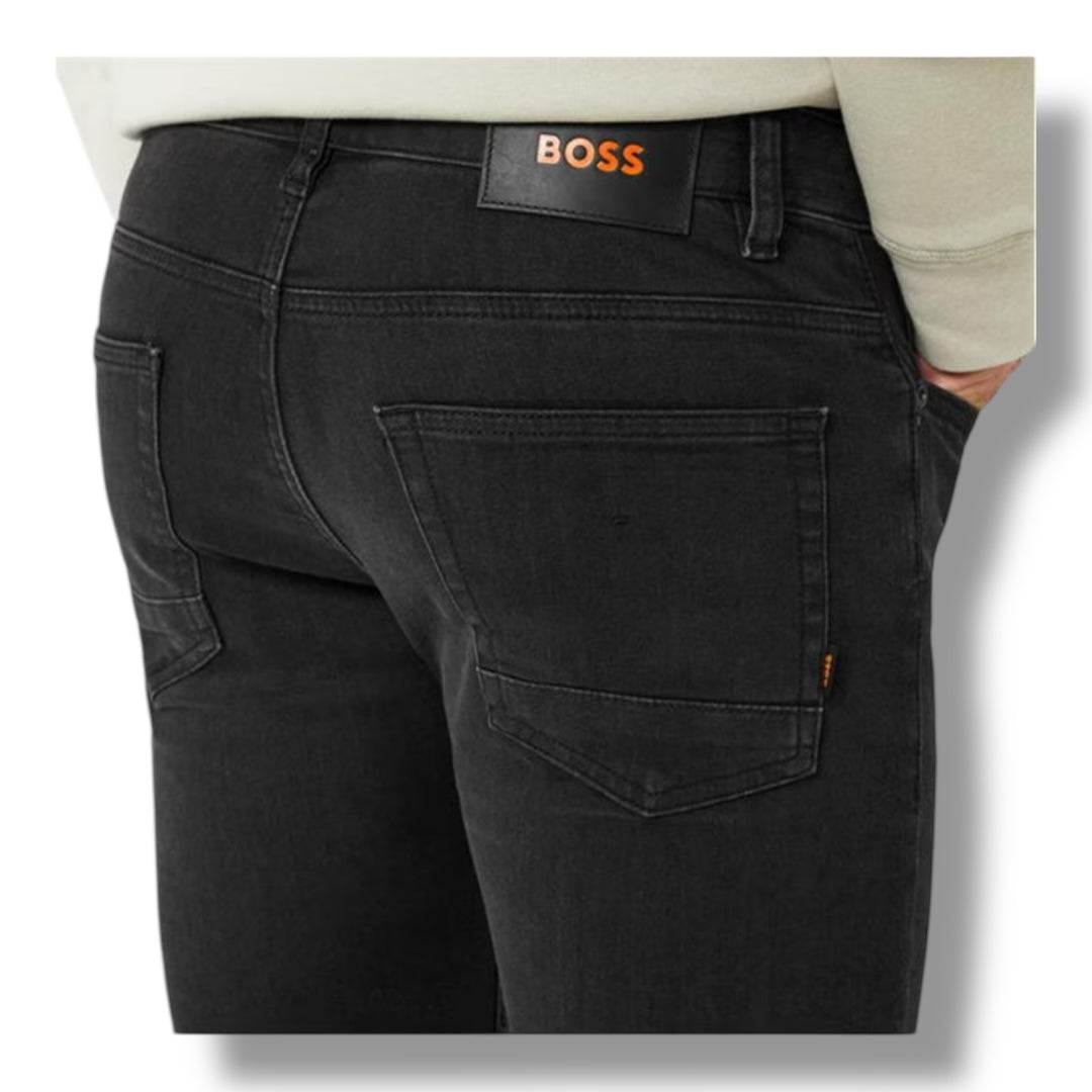 HUGO BOSS DEL SLIM JEANS COAL GREY