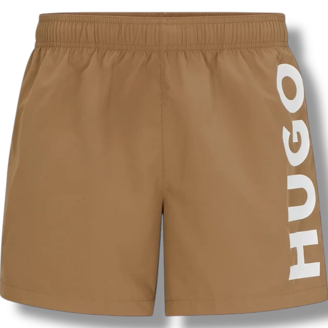 HUGO VERTI LOGO SWIM SHORTS BROWN * SALE *