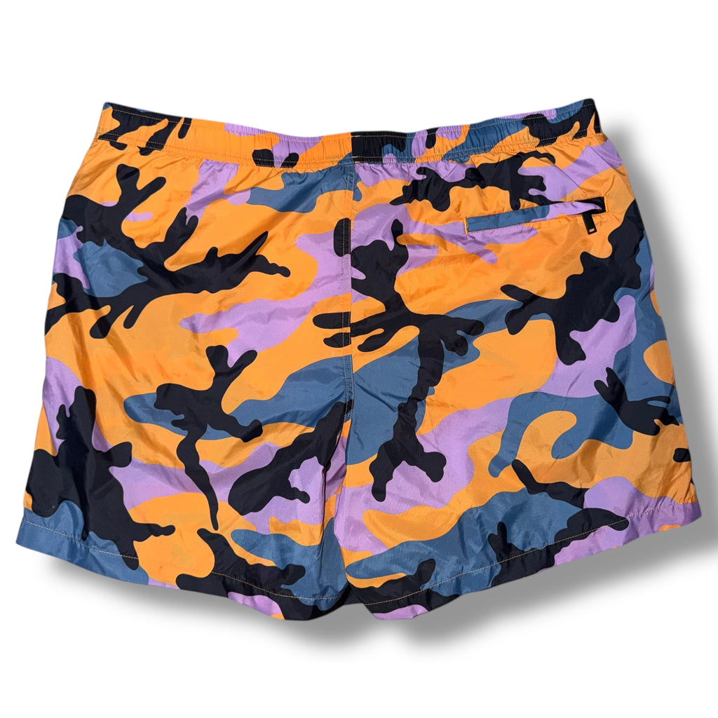 VALENTINO ROCKSTUD SWIMMING SHORTS CAMO ORANGE