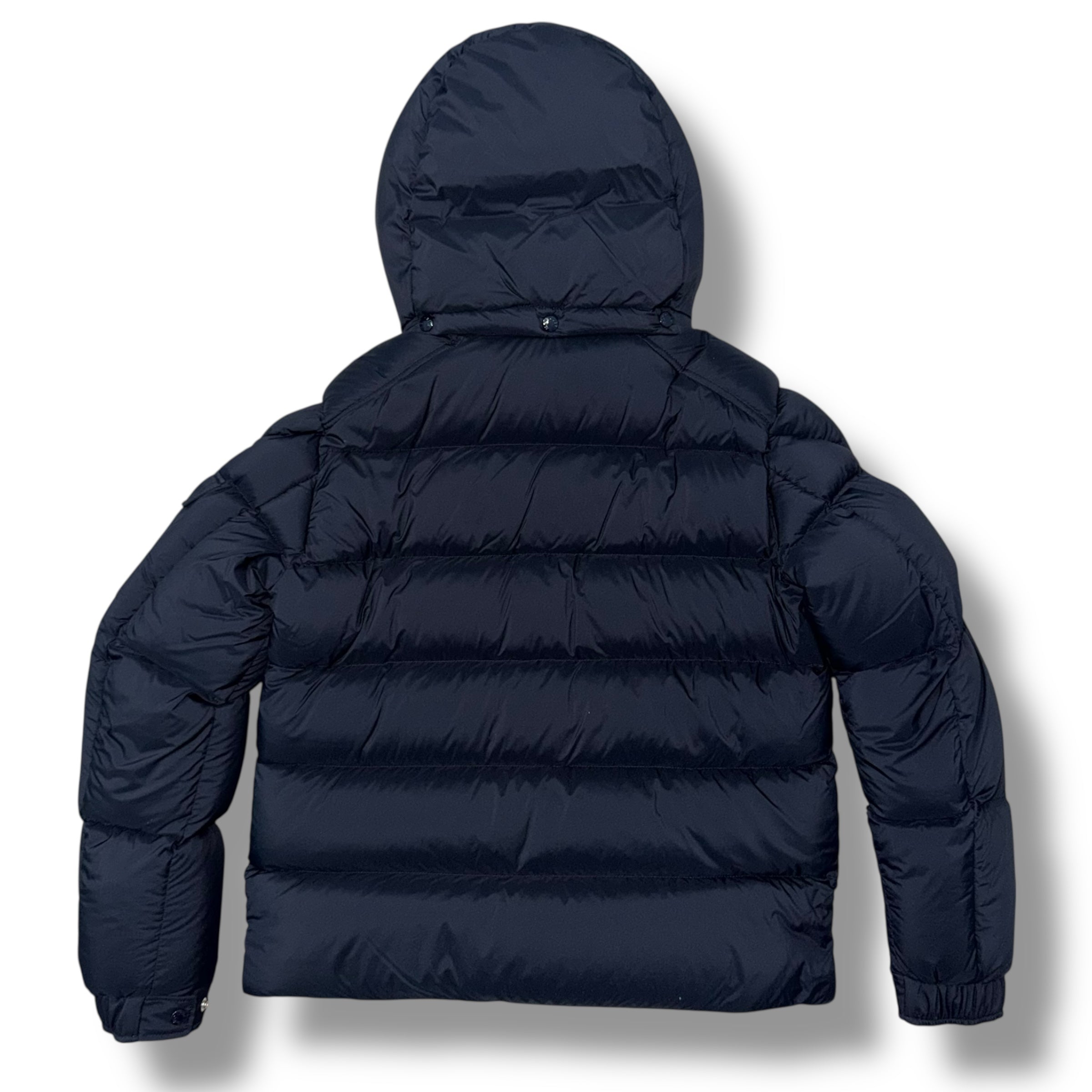 MONCLER VEZERE HOODED PUFFER JACKET NAVY BLUE