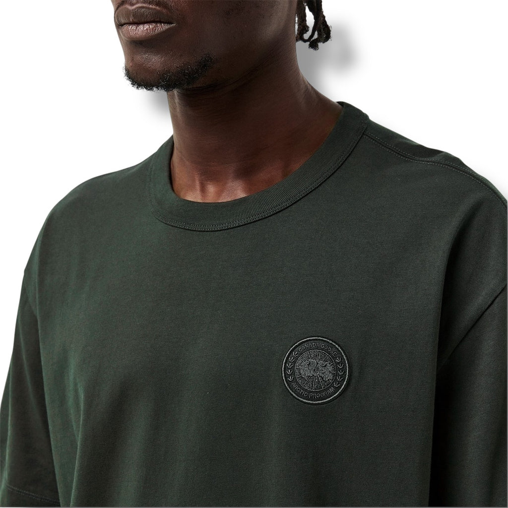 CANADA GOOSE BLACK BADGE T-SHIRT VOLCANIC GREY