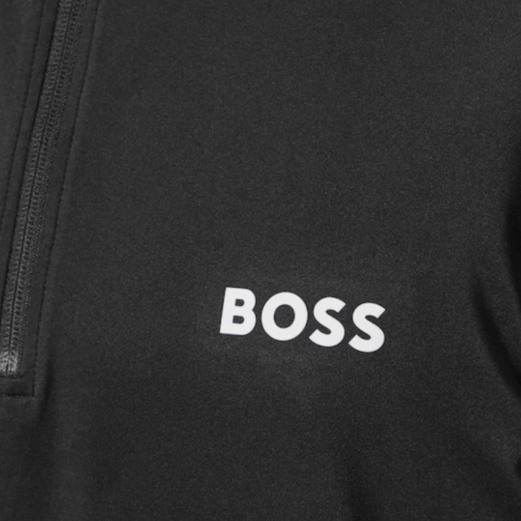 HUGO BOSS GYM KIT TRIPLE SET TECH 1/4 ZIP - T-SHIRT & SHORTS BLACK & WHITE