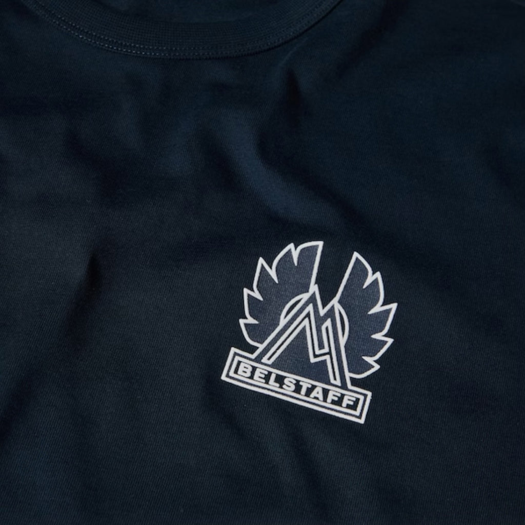 BELSTAFF BACK LOGO BON T-SHIRT NAVY INK BLUE