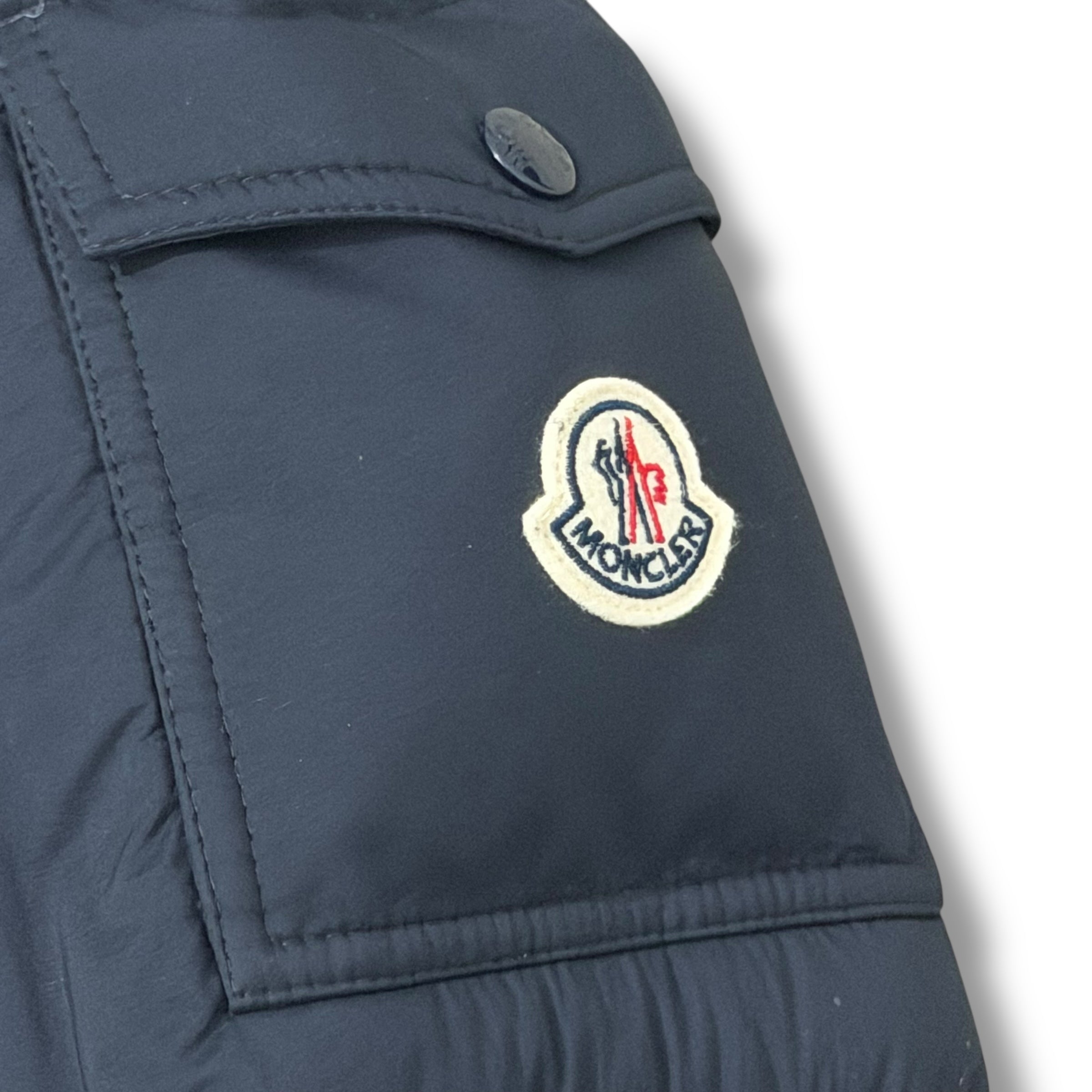 MONCLER VEZERE HOODED PUFFER JACKET NAVY BLUE