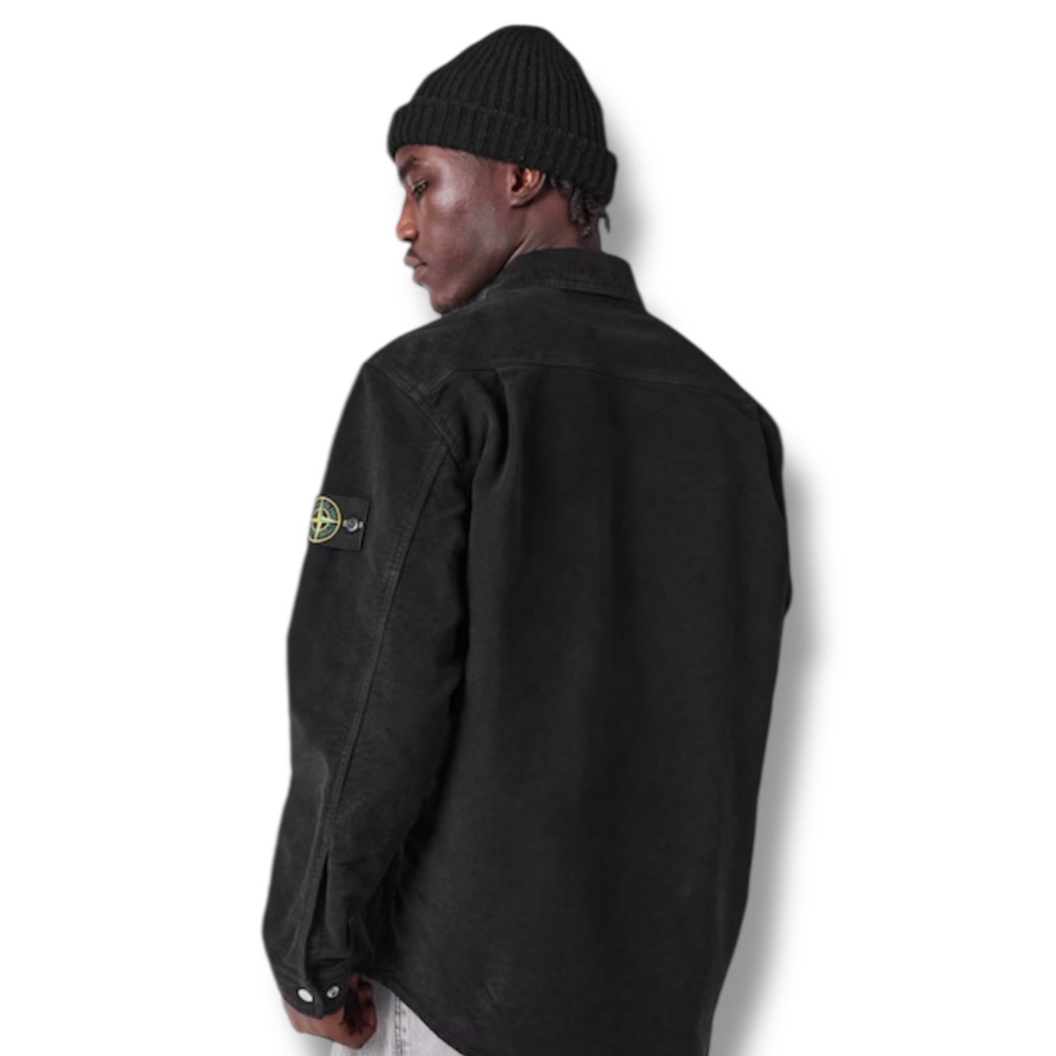 STONE ISLAND MSKIN OVERSHIRT BLACK