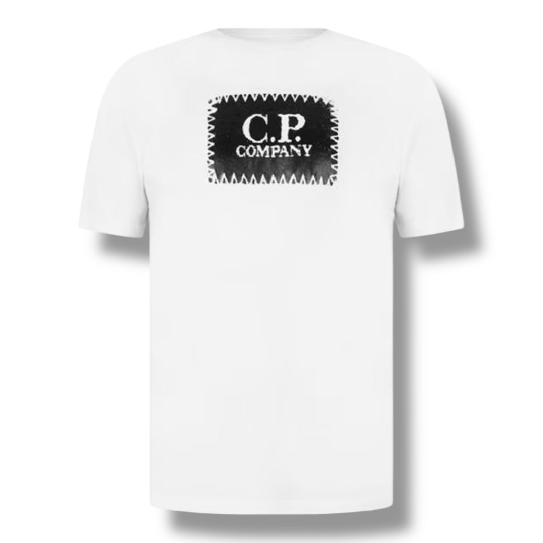 CP COMPANY STAMP LOGO T-SHIRT WHITE