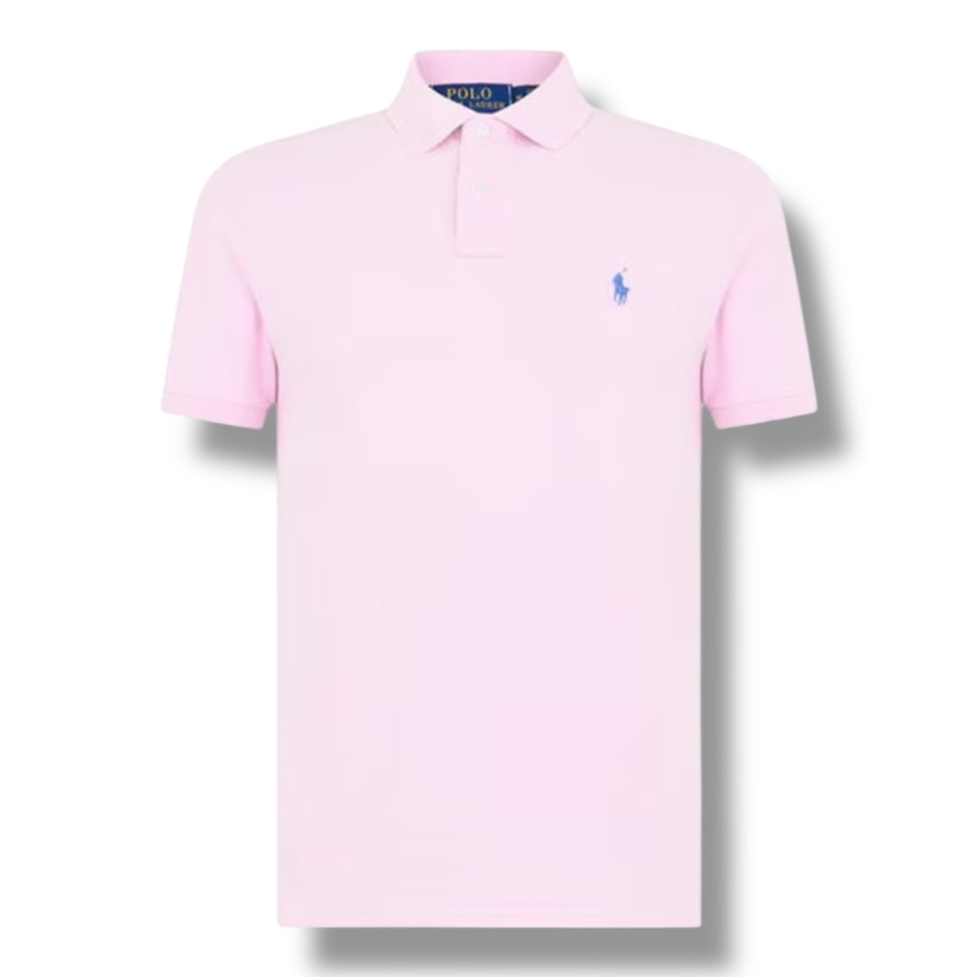 RALPH LAUREN CUSTOM FIT POLO SHIRT PASTEL PINK
