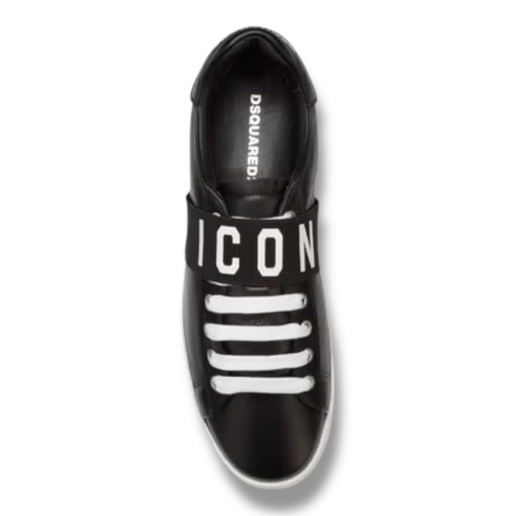 DSQUARED2 ICON STRAP TRAINERS BLACK