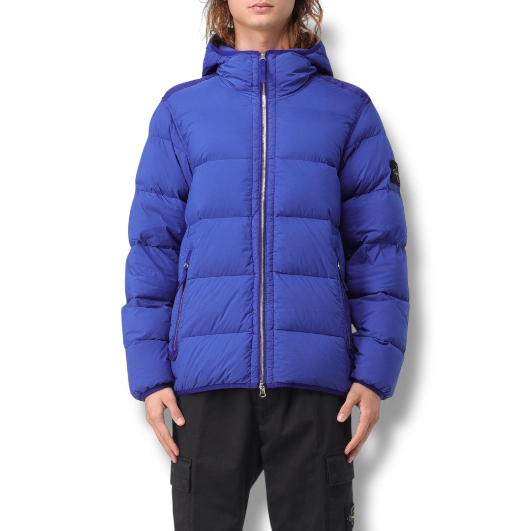 STONE ISLAND SEAMLESS TUNNEL HD DOWN HOODED JACKET BLUE * SALE *