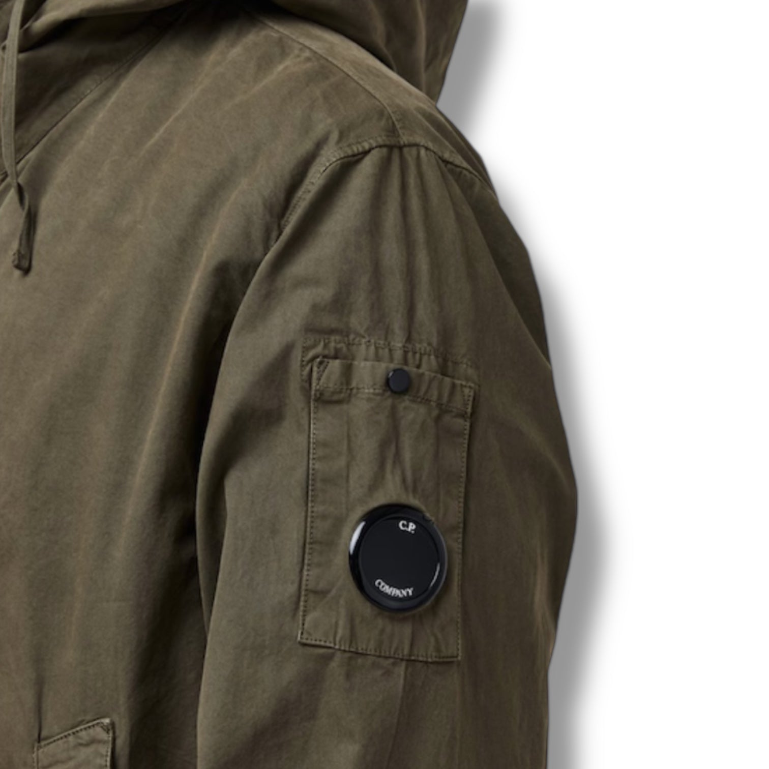 CP COMPANY HOODED LENS OVERSHIRT IVY GREEN
