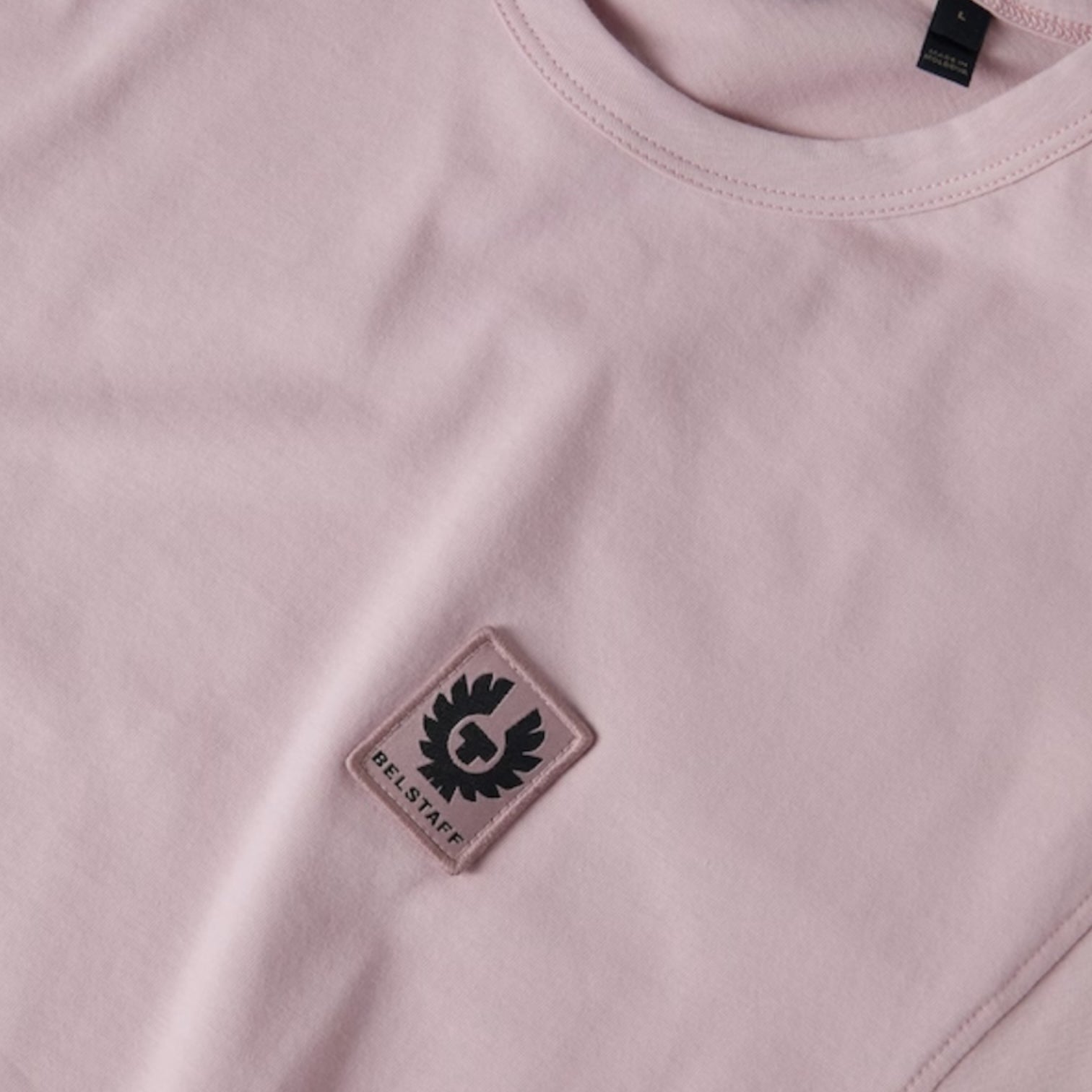 BELSTAFF PHOENIX PATCH LOGO T SHIRT DUST PINK