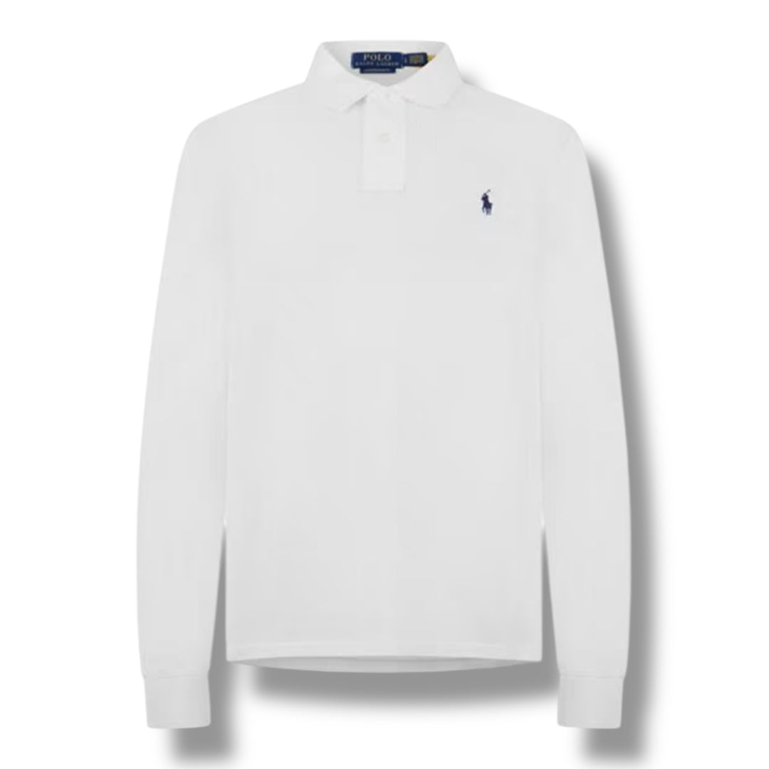 RALPH LAUREN CUSTOM FIT POLO SHIRT WHITE